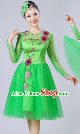 Chinese Dance costume Dance Classes Uniforms Folk Dance Traditional Cultural Dance Costumes Complete Set