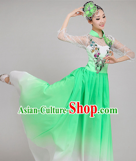 Chinese Dance costume Dance Classes Uniforms Folk Dance Traditional Cultural Dance Costumes Complete Set