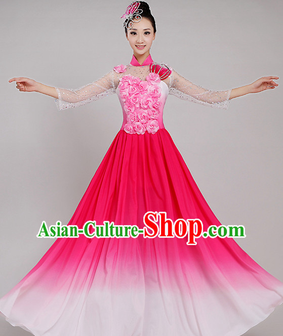 Chinese Dance costume Dance Classes Uniforms Folk Dance Traditional Cultural Dance Costumes Complete Set