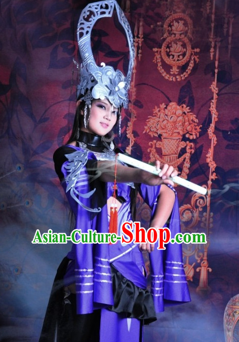 Chinese Costume Superheroine Armor Cosplay Costumes China Traditional Armors Complete Set for Women Kids Adults