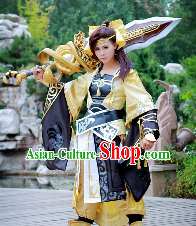 Chinese Costume Superheroine Armor Cosplay Costumes China Traditional Armors Complete Set for Women Kids Adults