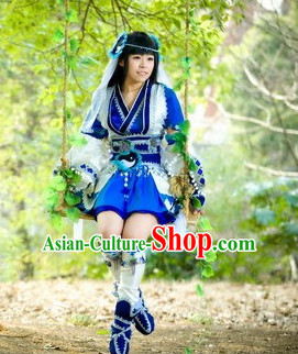 Chinese Costume Superheroine Armor Cosplay Costumes China Traditional Armors Complete Set for Women Kids Adults