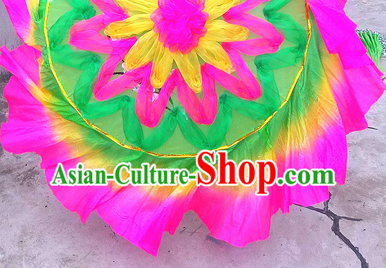 Traditional Dance Props Flower Umbrella Yangge Dancing Prop Folk Decorations for Men Women Adults