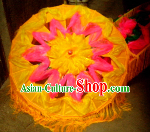 Traditional Dance Props Flower Umbrella Yangge Dancing Prop Folk Decorations for Men Women Adults Kids Children