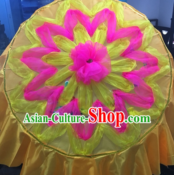 Traditional Dance Props Flower Umbrella Yangge Dancing Prop Folk Decorations for Men Women Adults Kids Children