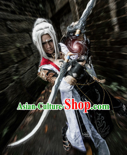 Top China Knight Male Costume Cosplay Armor Archer Costume Avatar Costumes Wonderflex Knight Armorsuit Leather Metal Fantasy Armoury and Hair Decortaions Complete Set