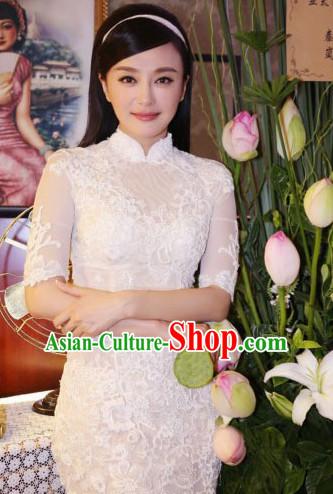 Top Tailored Romantic Mandarin Collar Short Cheongsam Chi-pao