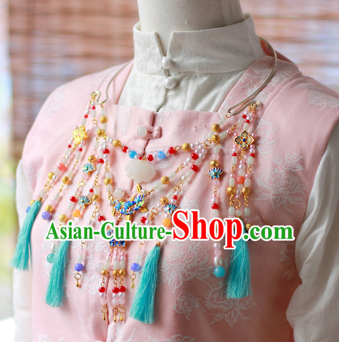 Traditional Chinese Ming Dynasty Hanfu Necklace for Ladies