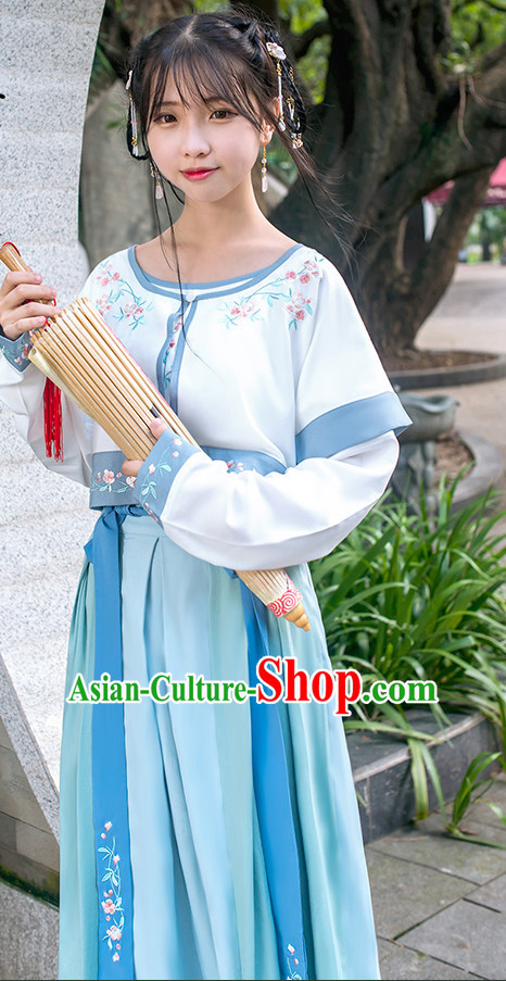 Hanfu Clothing Custom Traditional Chinese Hanfu Dreses Han Clothing Hanzhuang Historical Dress and Accessories Complete Set