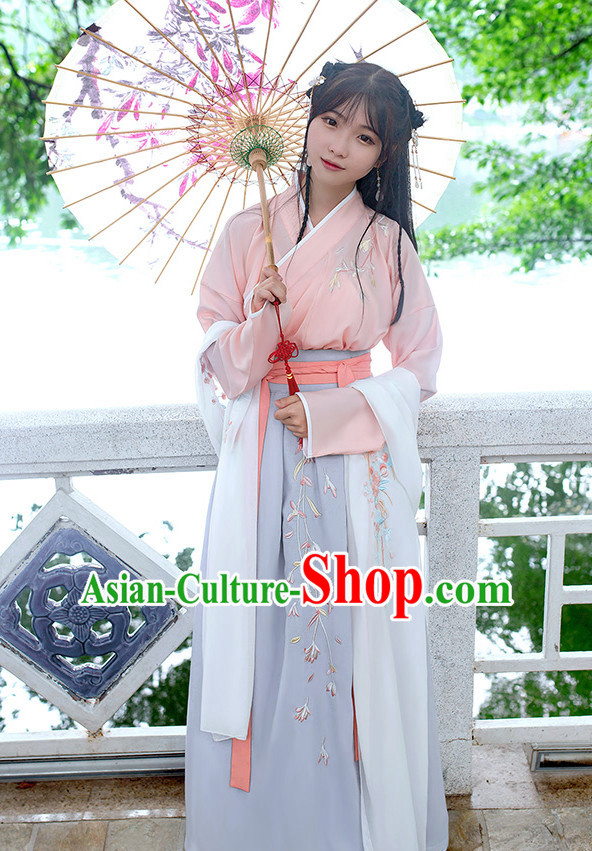 Hanfu Clothing Custom Traditional Chinese Hanfu Dreses Han Clothing Hanzhuang Historical Dress and Accessories Complete Set