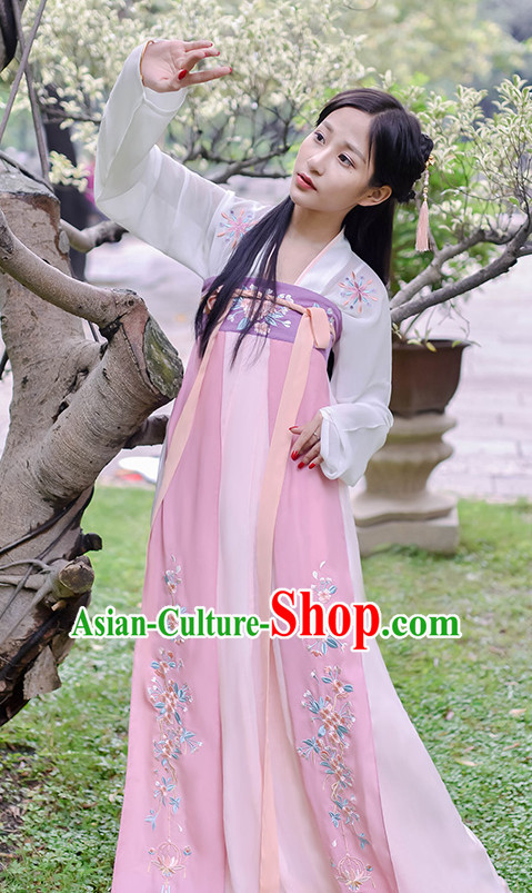 Hanfu Clothing Custom Traditional Chinese Hanfu Dreses Han Clothing Hanzhuang Historical Dress and Accessories Complete Set