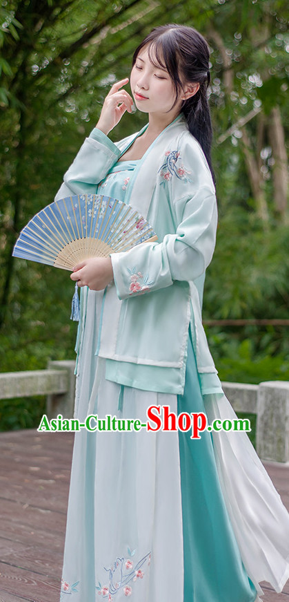 Hanfu Clothing Custom Traditional Chinese Hanfu Dreses Han Clothing Hanzhuang Historical Dress and Accessories Complete Set