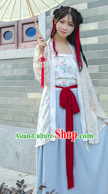 Hanfu Clothing Custom Traditional Chinese Hanfu Dreses Han Clothing Hanzhuang Historical Dress and Accessories Complete Set