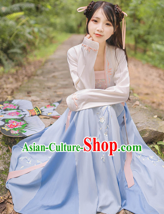 Hanfu Clothing Custom Traditional Chinese Hanfu Dreses Han Clothing Hanzhuang Historical Dress and Accessories Complete Set