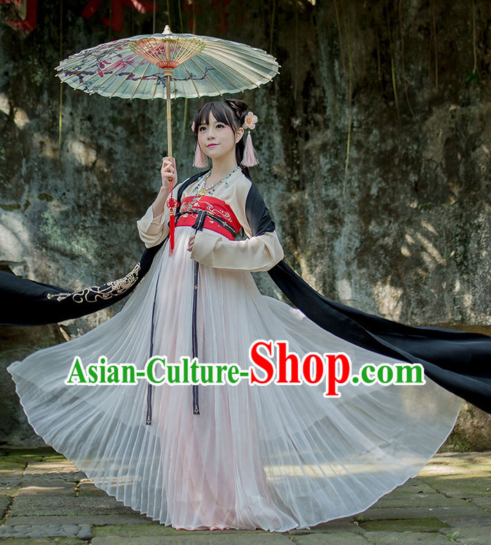 Hanfu Clothing Custom Traditional Chinese Hanfu Dreses Han Clothing Hanzhuang Historical Dress and Accessories Complete Set