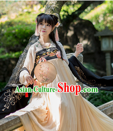 Hanfu Clothing Custom Traditional Chinese Hanfu Dreses Han Clothing Hanzhuang Historical Dress and Accessories Complete Set