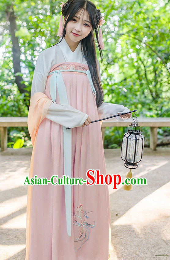 Hanfu Clothing Custom Traditional Chinese Hanfu Dreses Han Clothing Hanzhuang Historical Dress and Accessories Complete Set