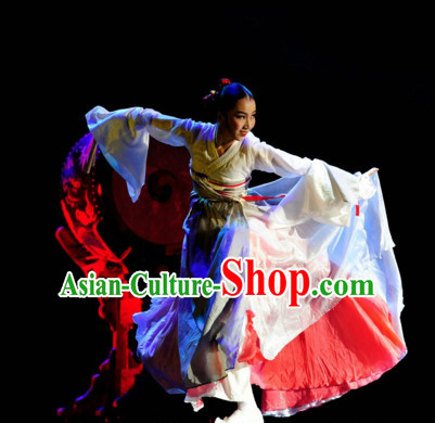 Chinese Ethnic Korean Dance Costume Folk Dancing Costumes Traditional Chinese Dance Costumes Asian Dance Costumes Complete Set for Women