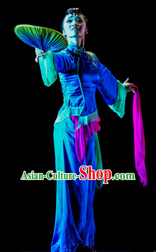 Chinese Classical Dance Costume Folk Dancing Costumes Traditional Chinese Dance Costumes Asian Dance Costumes Complete Set for Women