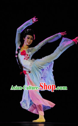 Chinese Classical Dance Costume Folk Dancing Costumes Traditional Chinese Dance Costumes Asian Dance Costumes Complete Set for Women