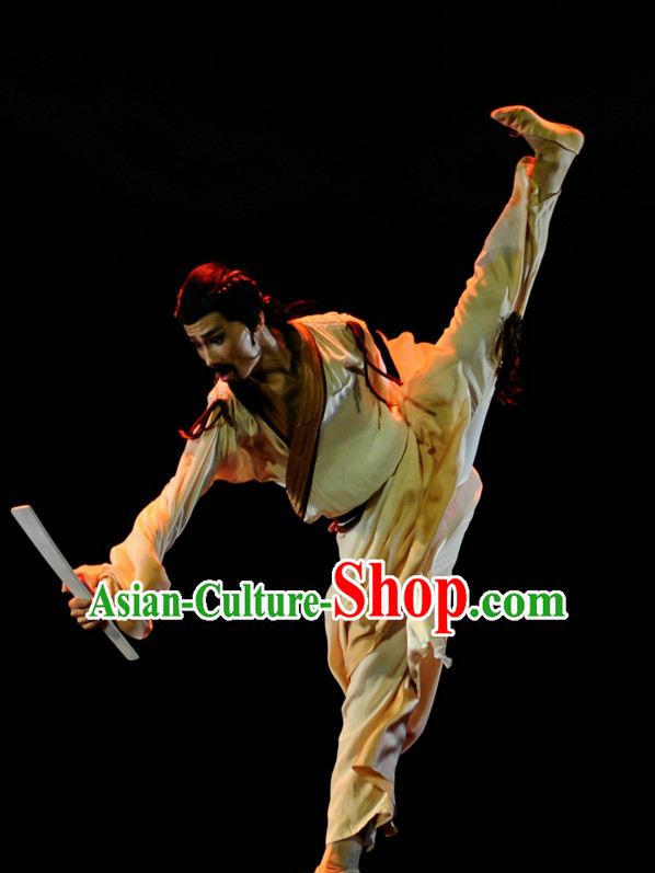 Chinese Classical Dance Costume Folk Dancing Costumes Traditional Chinese Dance Costumes Asian Dance Costumes Complete Set for Men