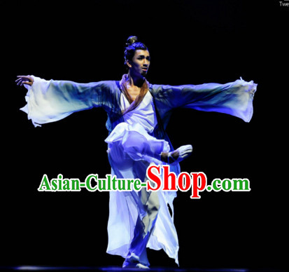 Chinese Classical Dance Costume Folk Dancing Costumes Traditional Chinese Dance Costumes Asian Dance Costumes Complete Set for Men