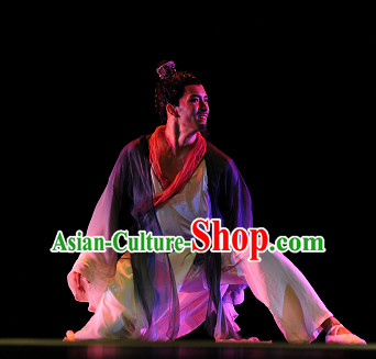 Chinese Classical Dance Costume Folk Dancing Costumes Traditional Chinese Dance Costumes Asian Dance Costumes Complete Set for Men