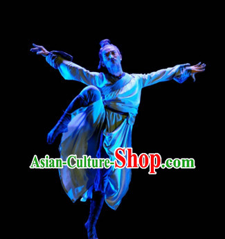 Chinese Classical Dance Costume Folk Dancing Costumes Traditional Chinese Dance Costumes Asian Dance Costumes Complete Set for Men