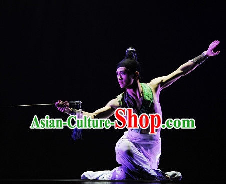 Chinese Classical Dance Costume Folk Dancing Costumes Traditional Chinese Dance Costumes Asian Dance Costumes Complete Set for Men