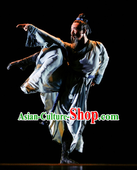 Chinese Classical Dance Costume Folk Dancing Costumes Traditional Chinese Dance Costumes Asian Dance Costumes Complete Set for Men