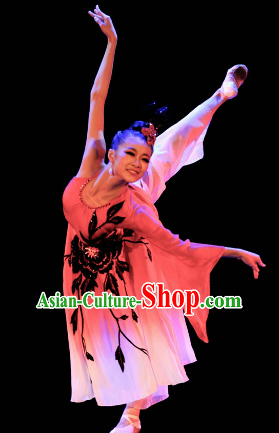 Chinese Classical Dance Costume Folk Dancing Costumes Traditional Chinese Dance Costumes Asian Dance Costumes Complete Set for Women