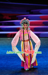 Chinese Classical Opera Dance Costume Folk Dancing Costumes Traditional Chinese Dance Costumes Asian Dancewear Complete Set for Women Girls