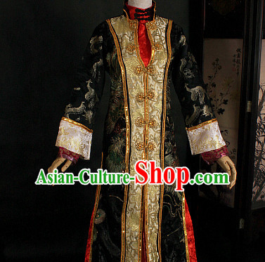 Ancient Chinese Style Emperor King Cosplay Garment Costumes Clothing for Men Boys