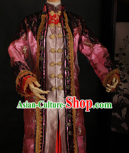 Ancient Chinese Style Emperor King Cosplay Garment Costumes Clothing for Men Boys