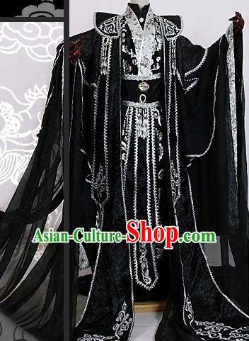 Ancient Chinese Style Emperor King Cosplay Garment Costumes Clothing for Men Boys