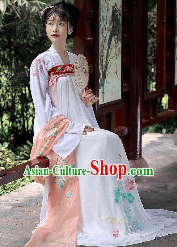 Hanfu Clothing Custom Traditional Chinese Hanfu Dreses Han Clothing Hanzhuang Historical Dress and Accessories Complete Set