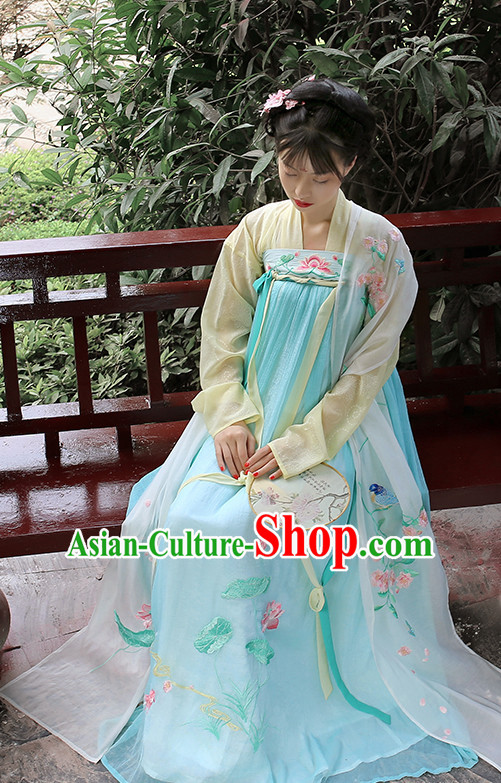 Hanfu Clothing Custom Traditional Chinese Hanfu Dreses Han Clothing Hanzhuang Historical Dress and Accessories Complete Set