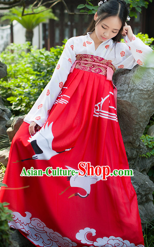 Hanfu Clothing Custom Traditional Chinese Hanfu Dreses Han Clothing Hanzhuang Historical Dress and Accessories Complete Set