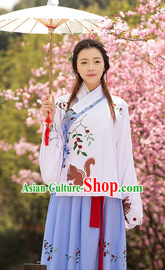 Hanfu Clothing Custom Traditional Chinese Wedding Hanfu Dreses Han Clothing Hanzhuang Historical Dress and Accessories Complete Set