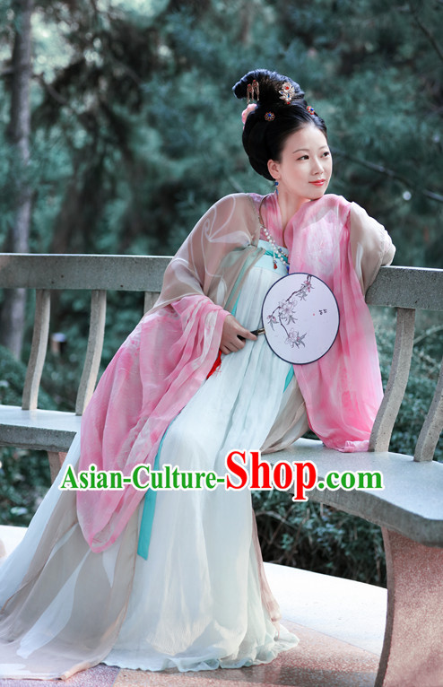 Hanfu Clothing Custom Traditional Chinese Hanfu Dreses Han Clothing Hanzhuang Historical Dress and Accessories Complete Set