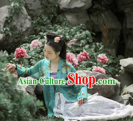 Hanfu Clothing Custom Traditional Chinese Hanfu Dreses Han Clothing Hanzhuang Historical Dress and Accessories Complete Set