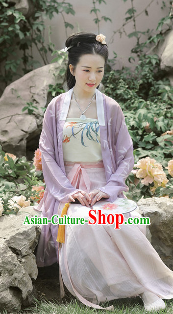 Hanfu Clothing Custom Traditional Chinese Hanfu Dreses Han Clothing Hanzhuang Historical Dress and Accessories Complete Set