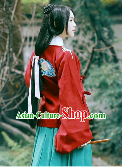 Hanfu Clothing Custom Traditional Chinese Hanfu Dreses Han Clothing Hanzhuang Historical Dress and Accessories Complete Set