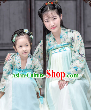 Tang Dynasty Women Han Fu_Hanfu Clothing Hanzhuang Historical Dress Historical Clothing and Accessories Complete Set for Women