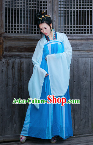 Tang Dynasty Women Han Fu_Hanfu Clothing Hanzhuang Historical Dress Historical Clothing and Accessories Complete Set for Women