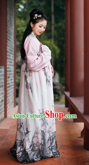 Ancient Dynasty Women Han Fu_Hanfu Clothing Hanzhuang Historical Dress Historical Clothing and Accessories Complete Set for Women