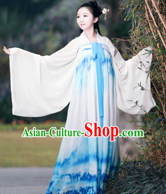 Ancient Asian Dynasty Women Han Fu_Hanfu Clothing Hanzhuang Historical Dress Historical Clothing and Accessories Complete Set for Women