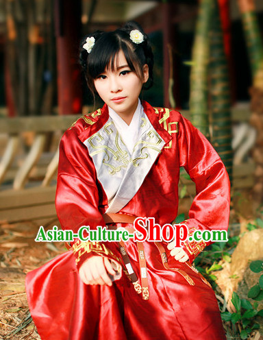 Women Han Fu_Hanfu Clothing Hanzhuang Historical Dress Historical Clothing and Accessories Complete Set