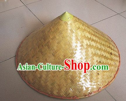 Original Traditional Chinese Dance Bamboo Hat for Adults and Children