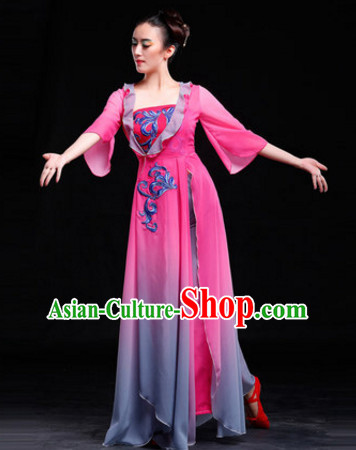 Chinese Classical Gradient Dancing Skirt for Women and Girls